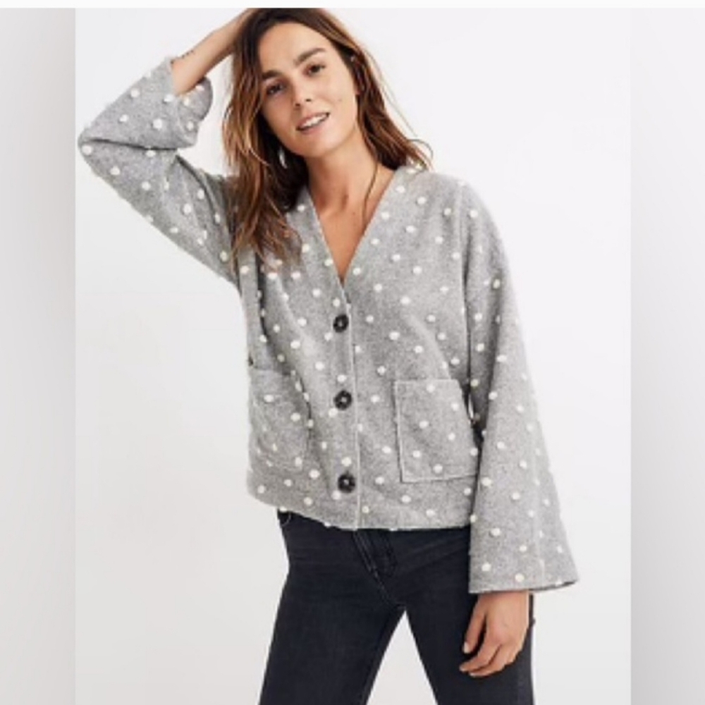 Madewell Texture & Thread Boxy Bobble Cardigan
